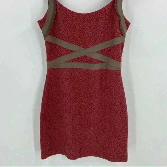 Free People Cross My Heart Bodycon Mini Dress Sz M - Picture 4 of 12
